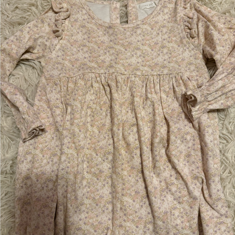 Jamie Kay Floral Long Sleeve Dress - Pink and Cream